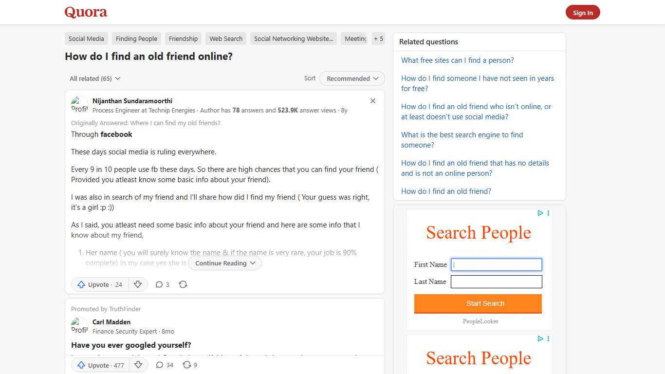 How to find an old friend online - Quora